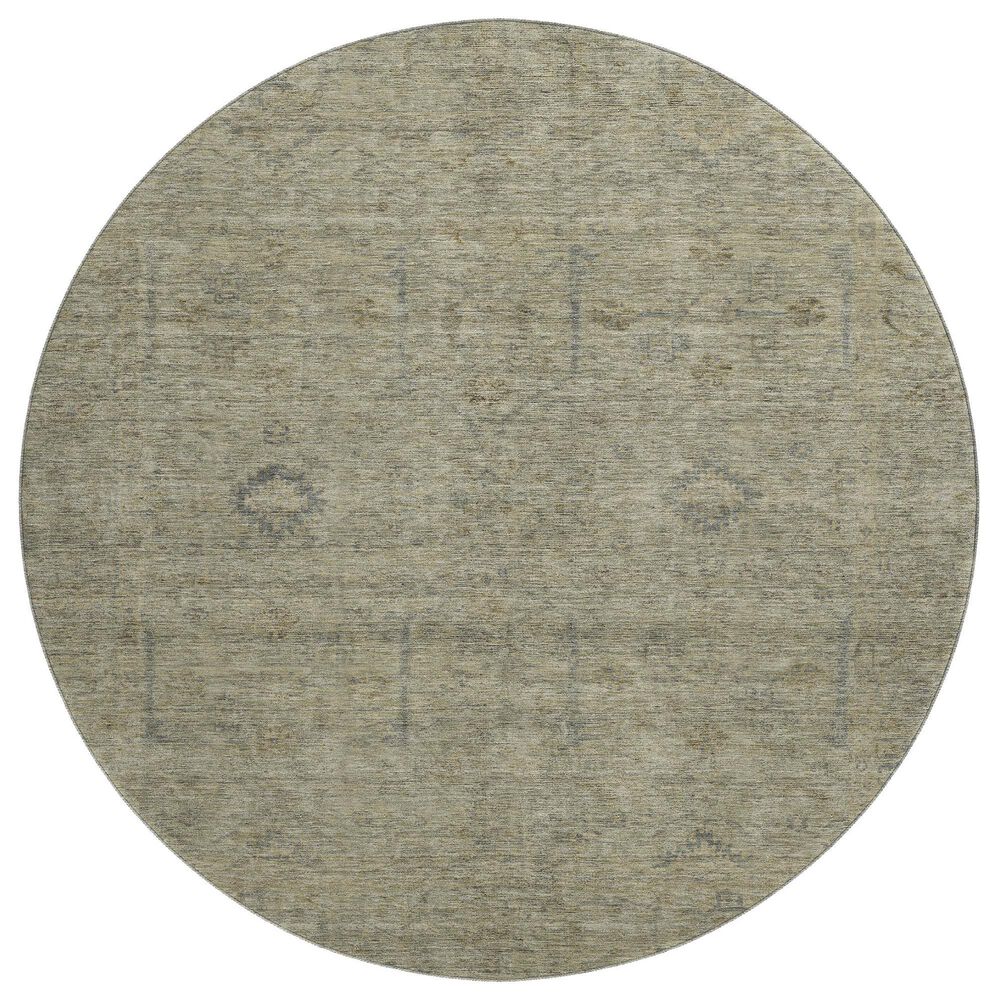 Dalyn Rug Company Ravenna RN5 8" Round Khaki Area Rug, , large