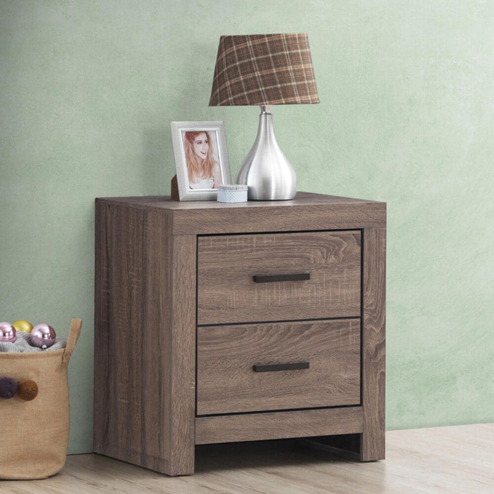 Pacific Landing Brantford 2 Drawer Nightstand in Barrel Oak, , large
