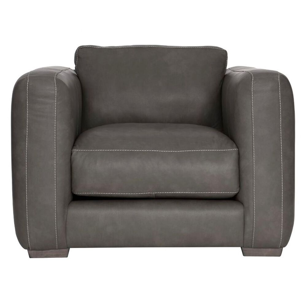 Bernhardt Collins Leather Chair In Gray Leather Nebraska Furniture Mart Bernhardt Collins Leather Chair In Gray Leather Nebraska Furniture Mart