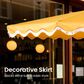 HOMLUX 10" Patio Umbrella with Lights in Yellow, , large