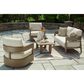 Ashley Serene Bay Patio Loveseat in White, , large