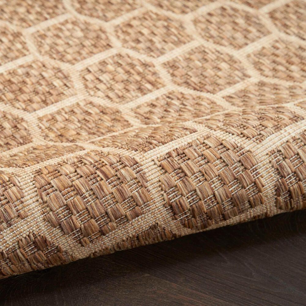 Nourison Twist Reversible 4&#39; x 6&#39; Natural Indoor/Outdoor Area Rug, , large