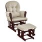 Suite Bebe Memphis Glider and Ottoman with Beige Cushion in Espresso, , large