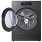 LG 5.8 Cu. Ft. Smart Front Load Washer and 9 Cu. Ft. Smart Electric Dryer Laundry Pair in Brushed Black Steel, , large
