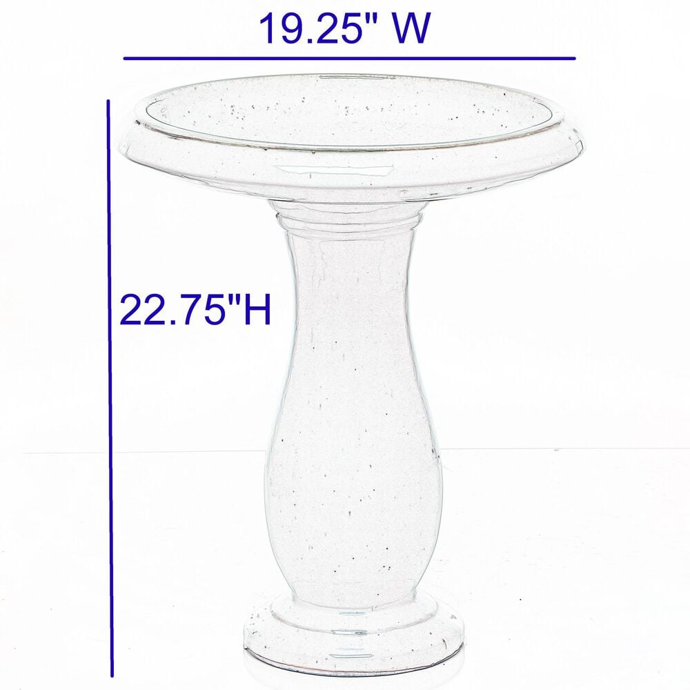 Alfresco Home Mayorca Patio Bird Bath in Mint Green, , large