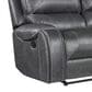 Crystal City Keily Manual Reclining Sofa with Dropdown Table in Dove Grey, , large