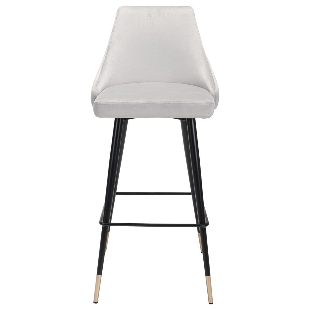 Zuo Modern Piccolo Barstool in Gray, , large