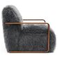 Furniture of America Neyra Long-Haired Accent Chair in Charcoal Gray, , large