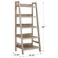 Linden Boulevard Tracey Ladder Bookcase in Gray, , large