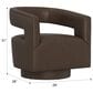 Golden Wave Furniture Brunco Swivel Chair in Dark Brown, , large
