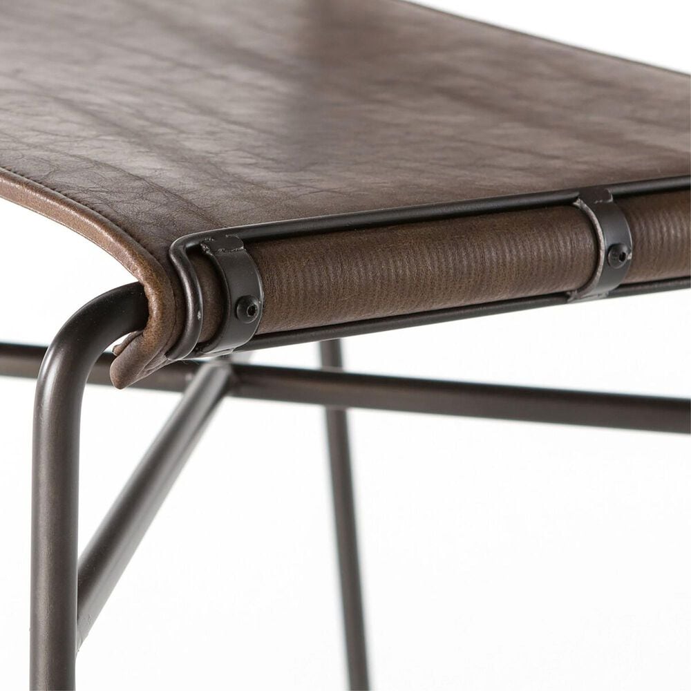 Four Hands Wharton Counter Stool in Distressed Brown, , large