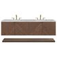 James Martin Vanities Marcello 72" Wall Mounted Double Bathroom Vanity in Chestnut with 3 cm Victorian Silver Quartz Top and Rectangular Sinks, , large