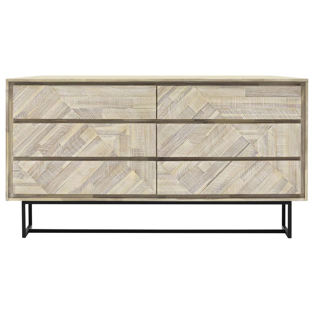 Blue River Peridot 6 Drawer Dresser in Natural Acacia Wood, , large