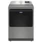 Maytag 5.2 Cu. Ft. Smart Pet Pro Top Load Agitator Washer and 7.4 Cu. Ft. Smart Electric Top Load Dryer Laundry Pair in Classic Silver, , large