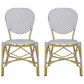 Safavieh Lisbeth Stacking Side Chair in Grey and White (Set of 2), , large