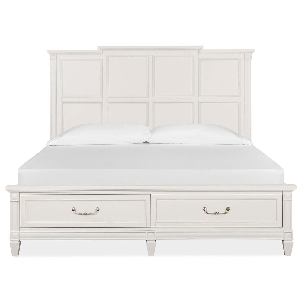 Nicolette Home Willowbrook King Storage Bed with Dresser and Nightstand in Egg Shell White, , large