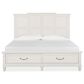 Nicolette Home Willowbrook King Storage Bed with Dresser and Nightstand in Egg Shell White, , large