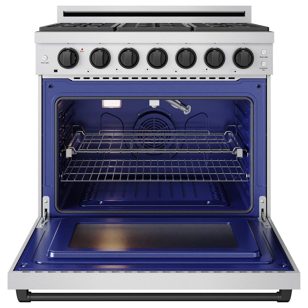 Thor Kitchen Gordon Ramsay 6 Cu. Ft. Professional Liquid Propane Range with Black Handle Kit in Stainless Steel, , large