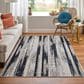 Feizy Micah Silver and Black 3"11" x 6" Area Rug, , large