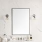James Martin Rohe 26" Rectangular Mirror in Satin Nickel, , large