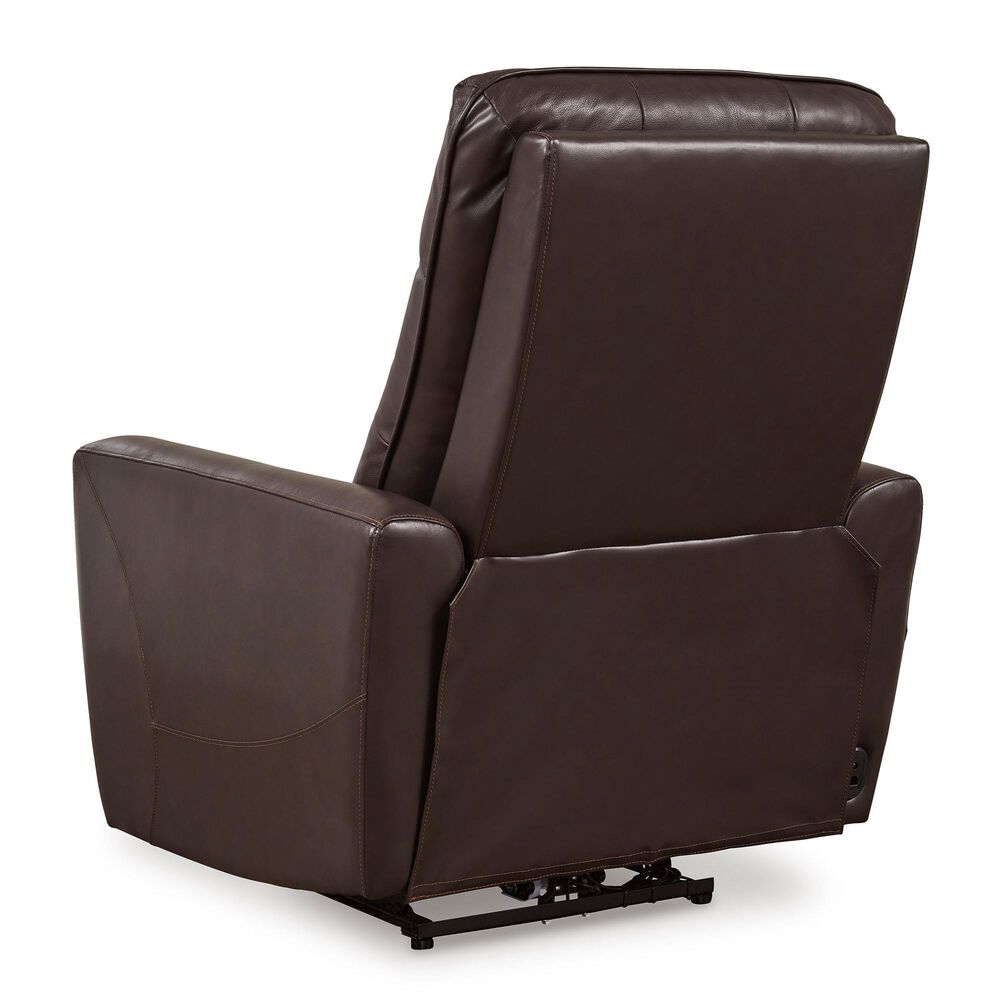 Ashley Pisgham Power Recliner with Adjustable Headrest in Chocolate, , large