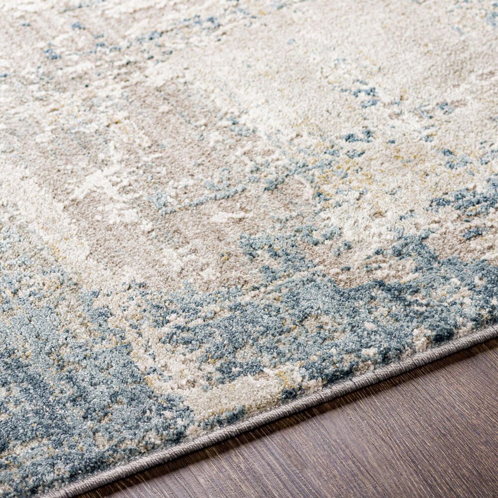 Surya Brunswick 2&#39;7&quot; x 10&#39; Dusty Sage, Light Gray, Olive, Pale Blue, Taupe, Teal and Navy Runner, , large