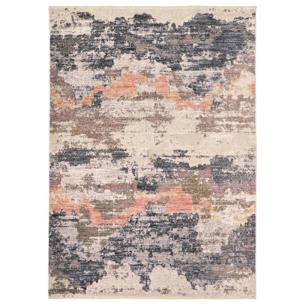 Feizy Rugs Kyra 5' x 7' Blue and Beige Area Rug, , large