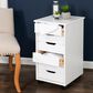 Linon Home Decor Cary 6-Drawer Rolling Cart in White Wash, , large