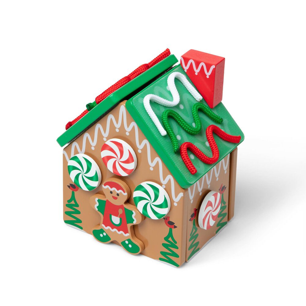 Melissa &amp; Doug Wooden Gingerbread House Play Set, , large