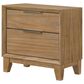 Crown Mark Florian 2 Drawer Nightstand in Light Brown, , large