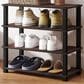 Noviland 4-Tier Shoe Rack in Dark Cherry and Black, , large