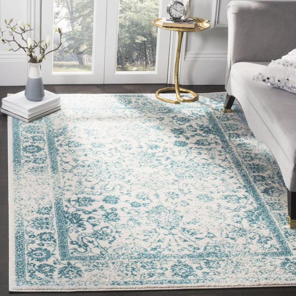 Safavieh Adirondack ADR109D 8&#39; x 10&#39; Ivory and Teal Area Rug, , large