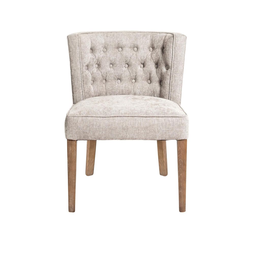 Nest Home Collections Hailey Dining Table in Antique Natural and  6 Charlie Dining Side Chairs in Grey Wash, , large
