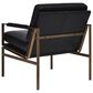 Ashley Puckman Leather Accent Chair in Black, , large