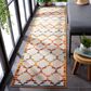 Safavieh Cabana CBN333A 2"2" x 9" Ivory and Orange Indoor/Outdoor Performance Runner, , large