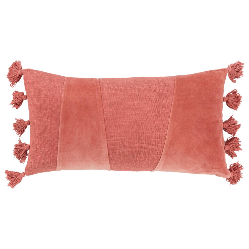 Rizzy Home 14" x 26" Polyester Filled Lumbar Pillow in Red, , large