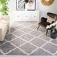 Safavieh Parma Shag PMA521G 8" x 10" Grey and Cream Area Rug, , large