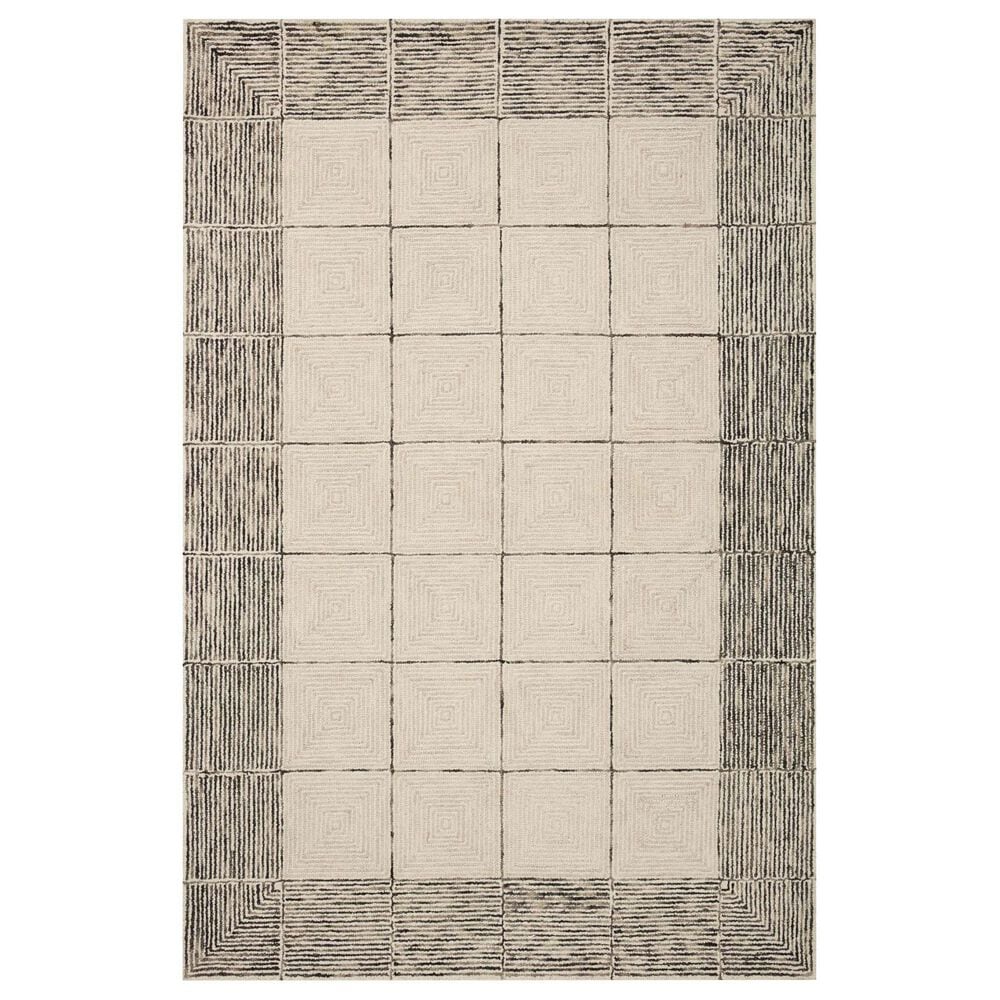 Chris Loves Julia x Loloi Francis 9"3" x 13" Cream and Black Area Rug, , large