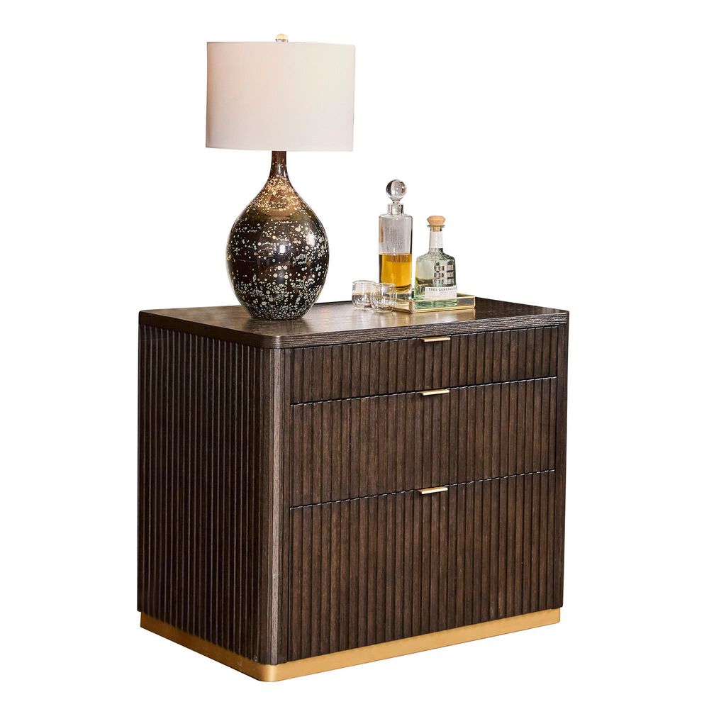 Riva Ridge Rylan Workstation Combo File in Dark Roast and Champagne, , large