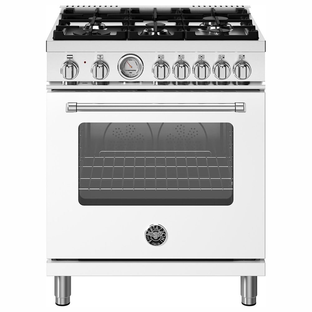 Bertazzoni Master 4.7 Cu. Ft. Freestanding Dual Fuel Range in Bianco Matt, , large