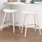 Lumisource Saddle 26" Counter Stool in Cream/White Washed/Gold (Set of 2), , large