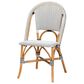 Baxton Studio Genica Side Chair in Black, White and Natural Brown, , large
