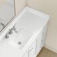 37B Claudine 48" Single Bathroom Vanity in Bright White with Glossy White Composite Stone Top and Backsplash, , large