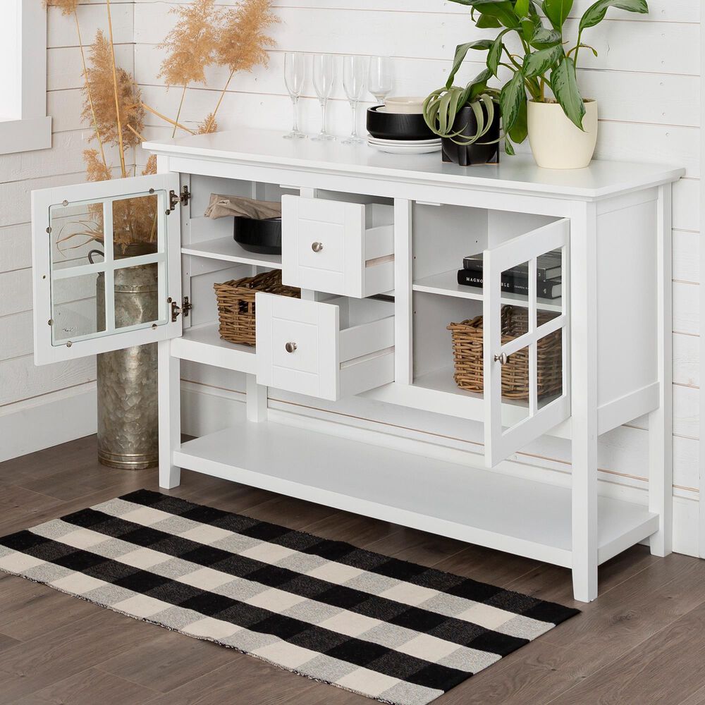 Walker Edison 52&quot; TV Stand in White, , large