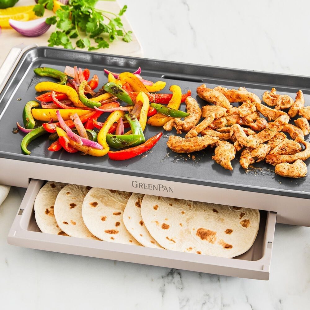 Green Pan 23" Advanced Griddle with Warming Drawer in Clay, , large