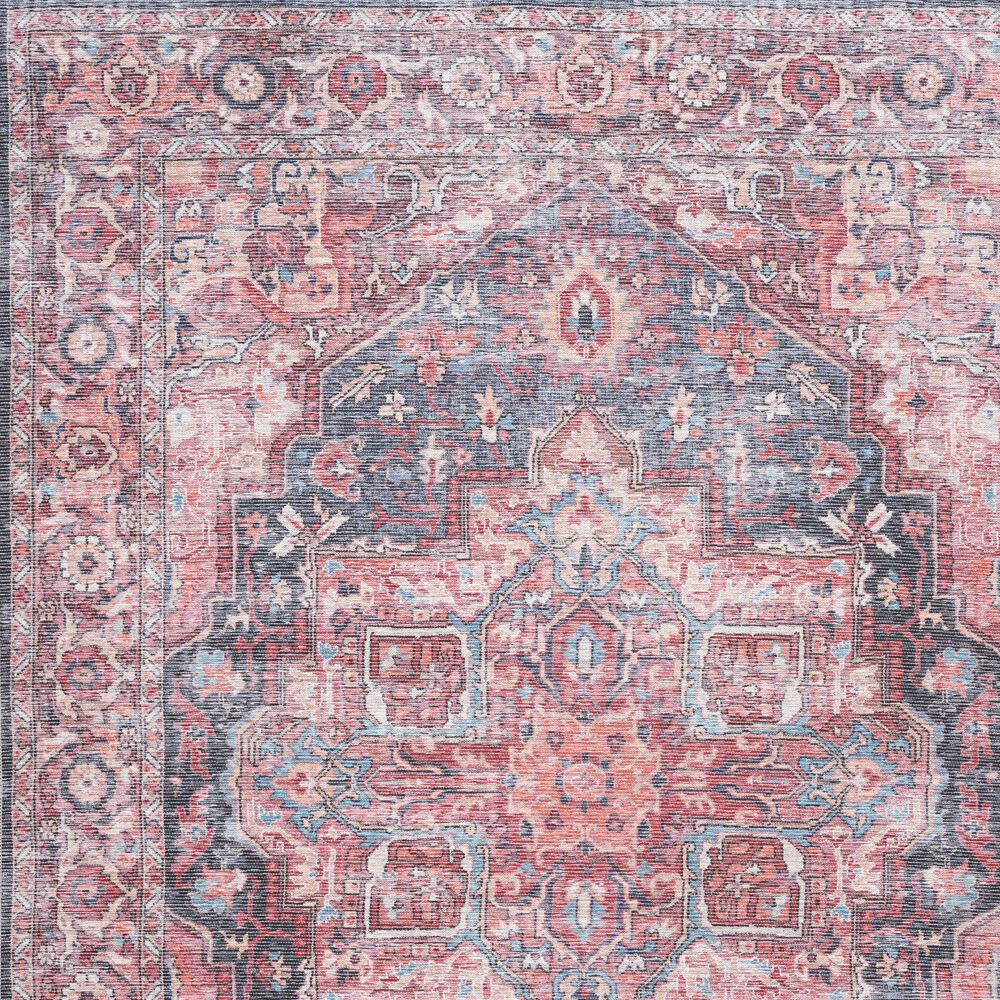 57 Grand by Nicole Curtis Series 1 Brick Red and Blue 9&#39;2&quot; x 12&#39; Area Rug, , large