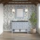 James Martin Vanities Breckenridge 48" Single Bathroom Vanity in Serenity Blue with 3 cm Charcoal Soapstone Quartz Top and Rectangular Sink, , large