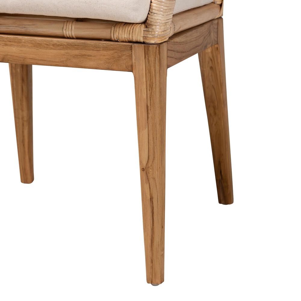 Baxton Studio Storsel Arm Chair in Natural Brown, , large
