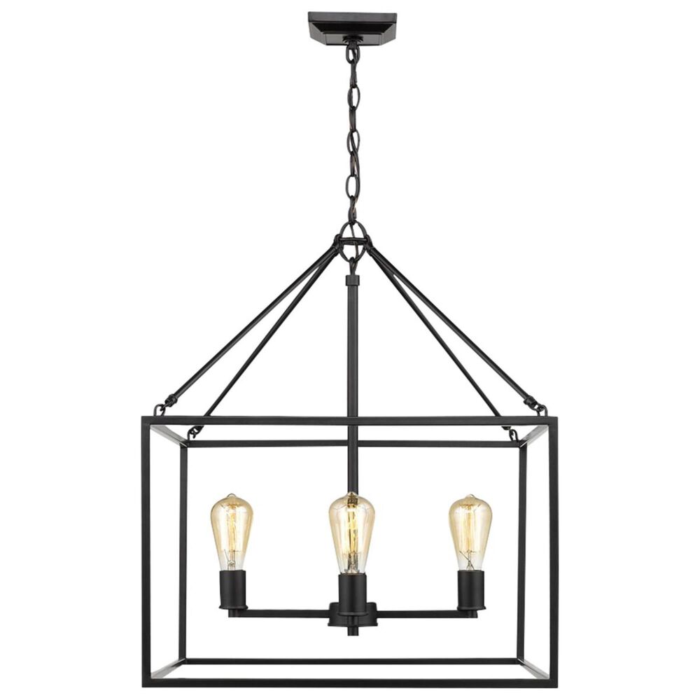 Golden Lighting Wesson 4-Light Chandelier in Black, , large