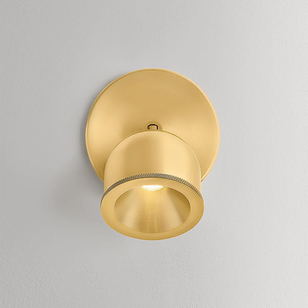 Hudson Valley Lighting Tuthill 1-Light Flush Mount in Aged Brass, , large